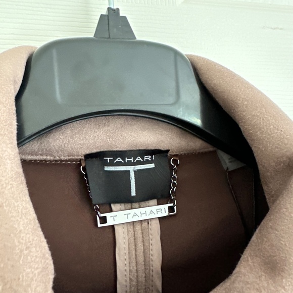 NWT, Tahari Suede Jacket, Dark Cocoa/Brown, S/P - Picture 10 of 10